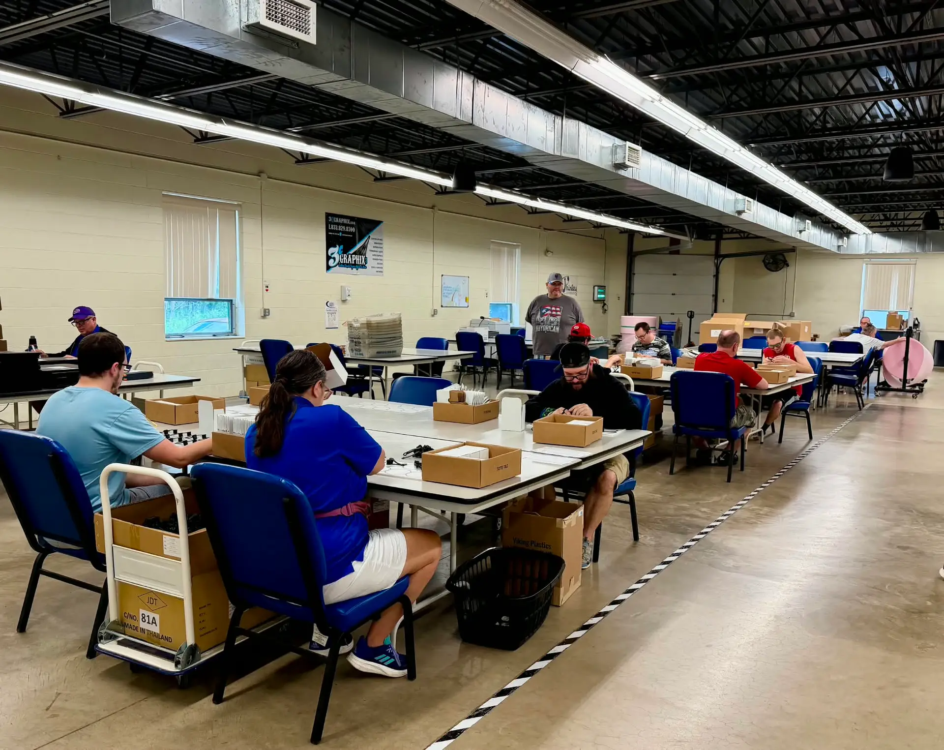 individuals working in the Back Production Area