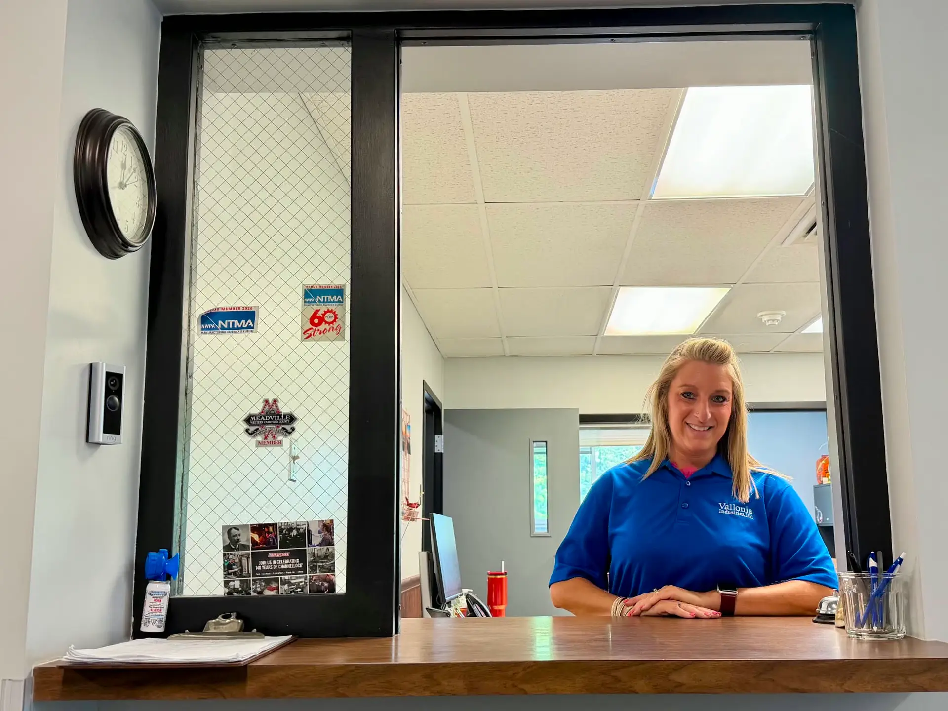 Front Desk with person waiting