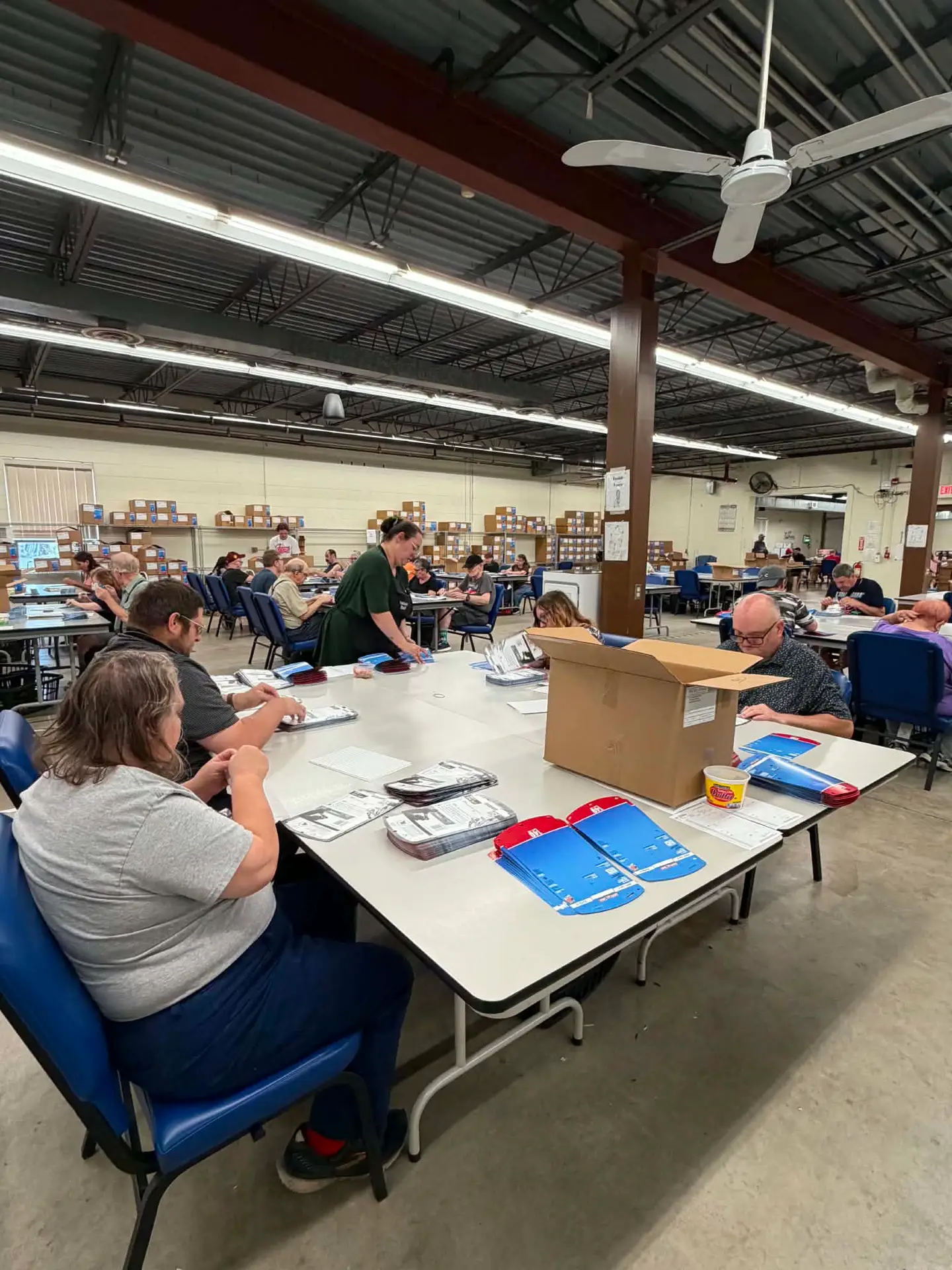 Production Floor Wide Angle shot with individuals working